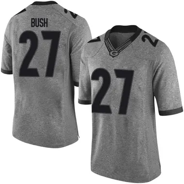 Gray Sam Bush Men's Georgia Bulldogs Football College Jersey - Limited